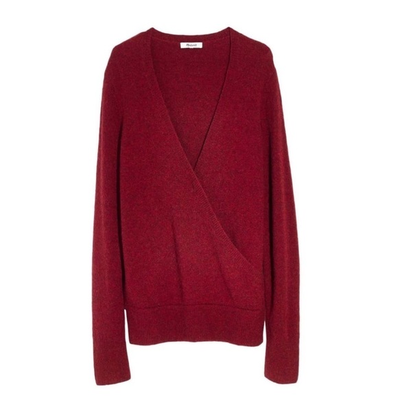 Madewell Sweaters - MADEWELL FAUX WRAP PULLOVER SWEATER